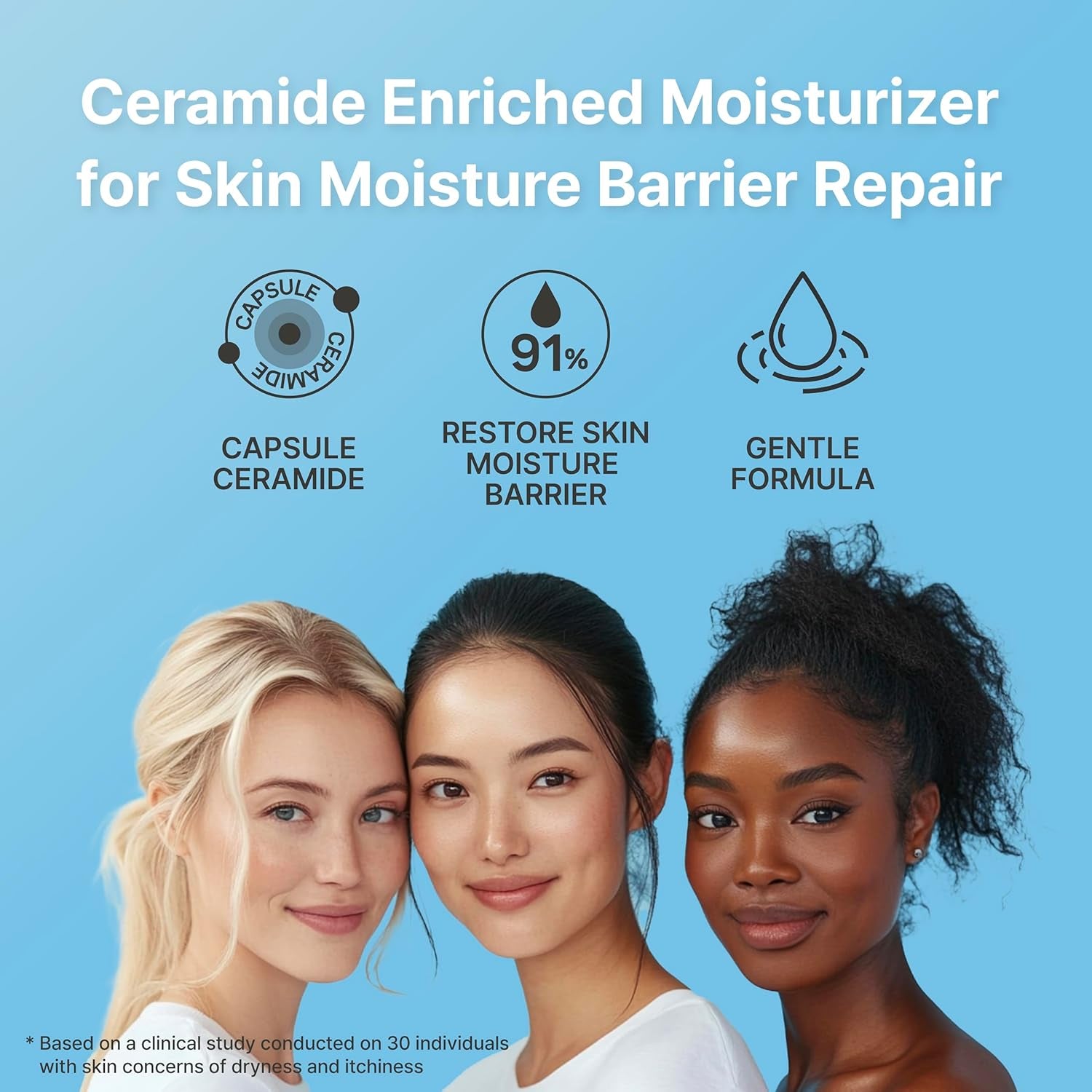 Ceramide Ato Concentrate Cream | Moisturizer for Dry & Sensitive Skin, 100Hr Lasting Hydration, for Face & Body, Gentle for Infants, Moisture Barrier Repair, Vegan Certified, 6.76 Fl.Oz.
